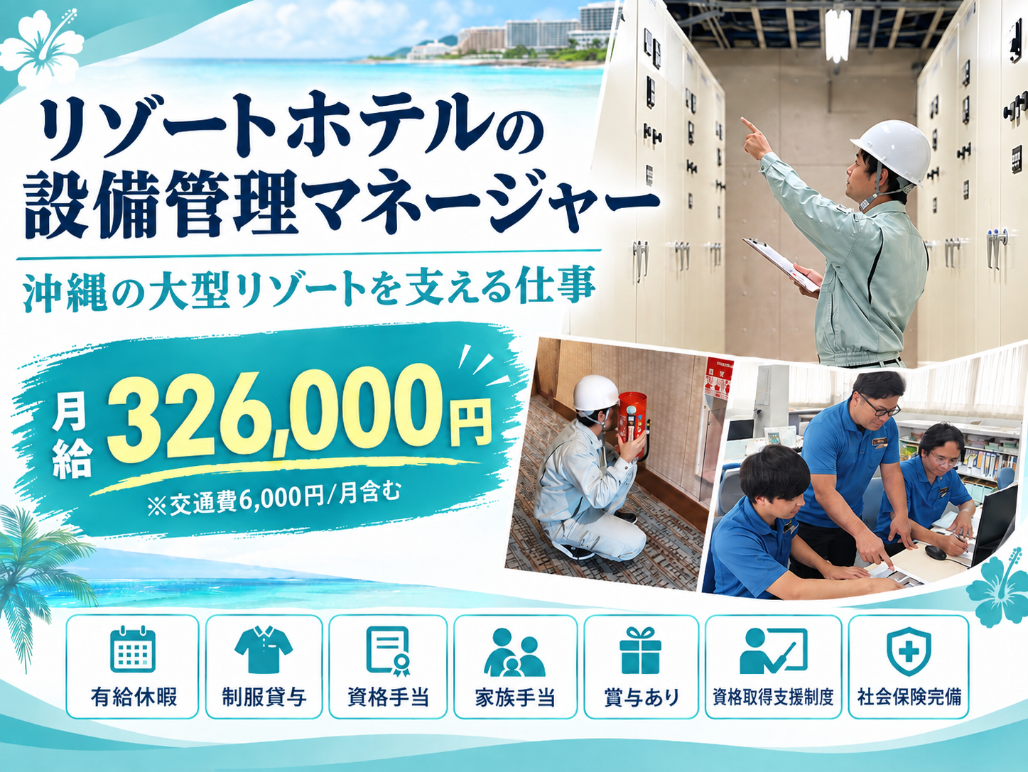 【正社員】リゾートホテルの設備管理マネージャー